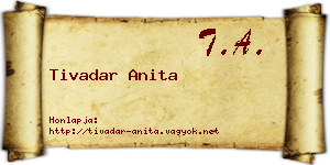 Tivadar Anita névjegykártya